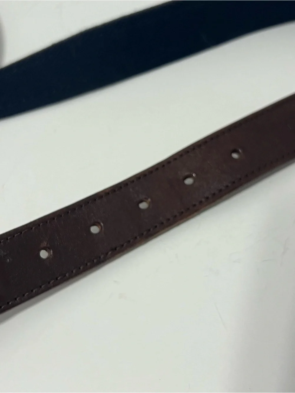 Vineyard Vines Penn State College Logo Pattern Preppy Leather Canvas Belt 42